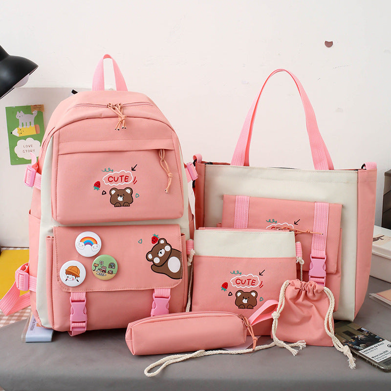 Multi-piece Schoolbag For Female Elementary School Students